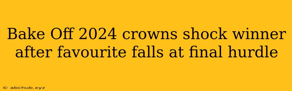 Bake Off 2024 crowns shock winner after favourite falls at final hurdle