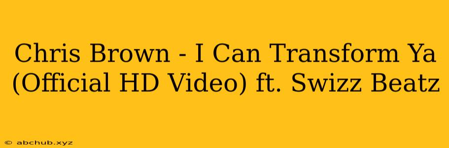 Chris Brown - I Can Transform Ya (Official HD Video) ft. Swizz Beatz 