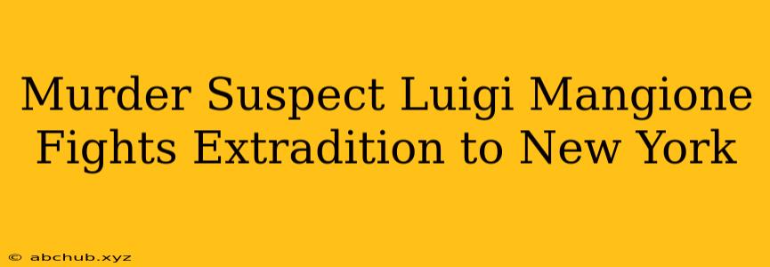 Murder Suspect Luigi Mangione Fights Extradition to New York