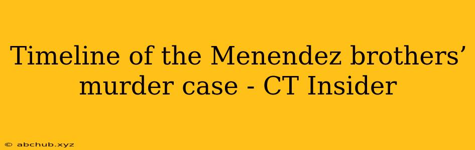 Timeline of the Menendez brothers’ murder case - CT Insider