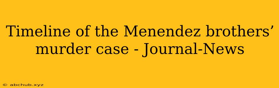 Timeline of the Menendez brothers’ murder case - Journal-News