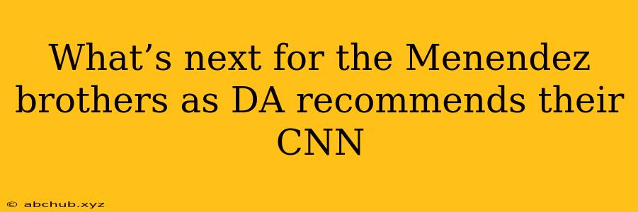 What’s next for the Menendez brothers as DA recommends their CNN